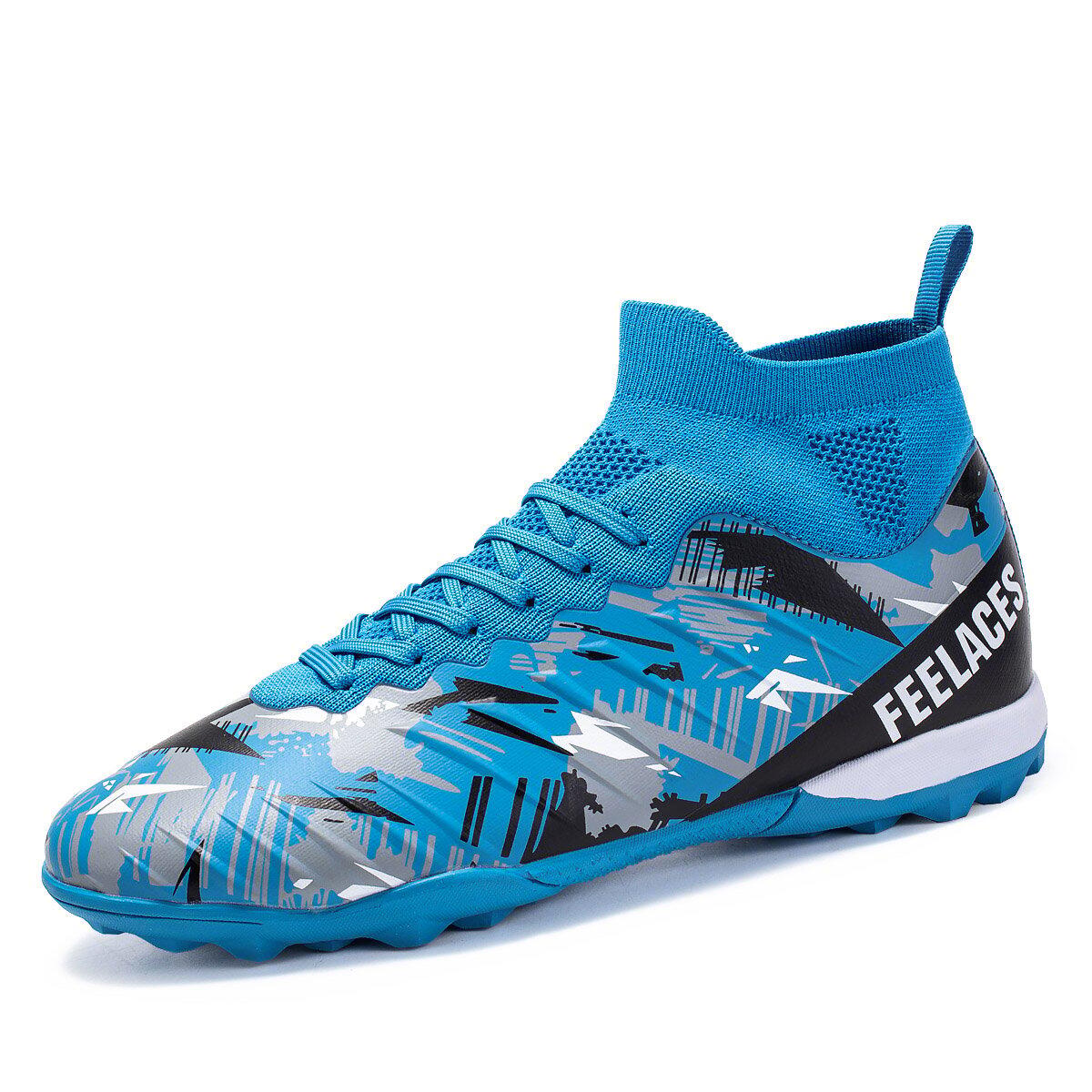 Ghete de fotbal MBrands, 8.4 cu glezna pentru teren sintetic, albastru 35