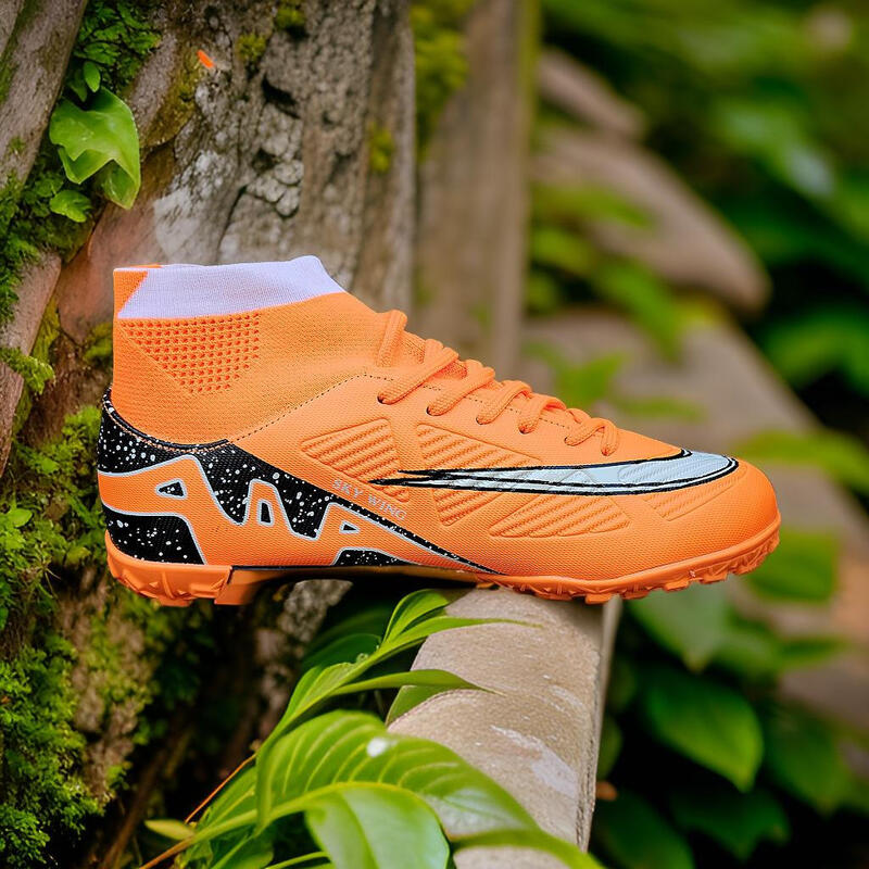 Ghete de fotbal Sky Wing 9838 cu glezna cusute pentru sintetic portocaliu 41