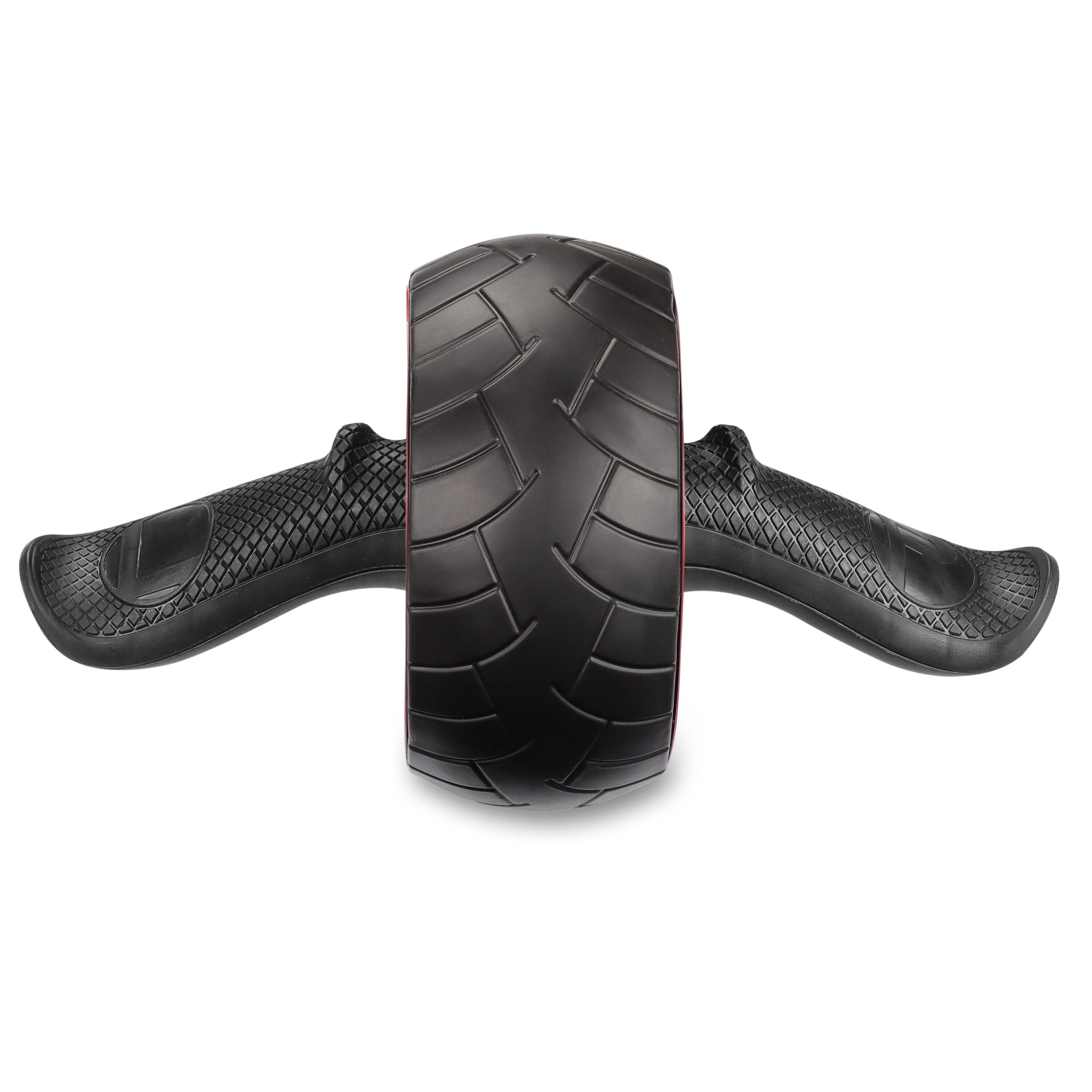 Roda Abdominal com Mecanismo de Retorno e Tapete INDIGO 35*20 cm Preto-Vermelho 2/5