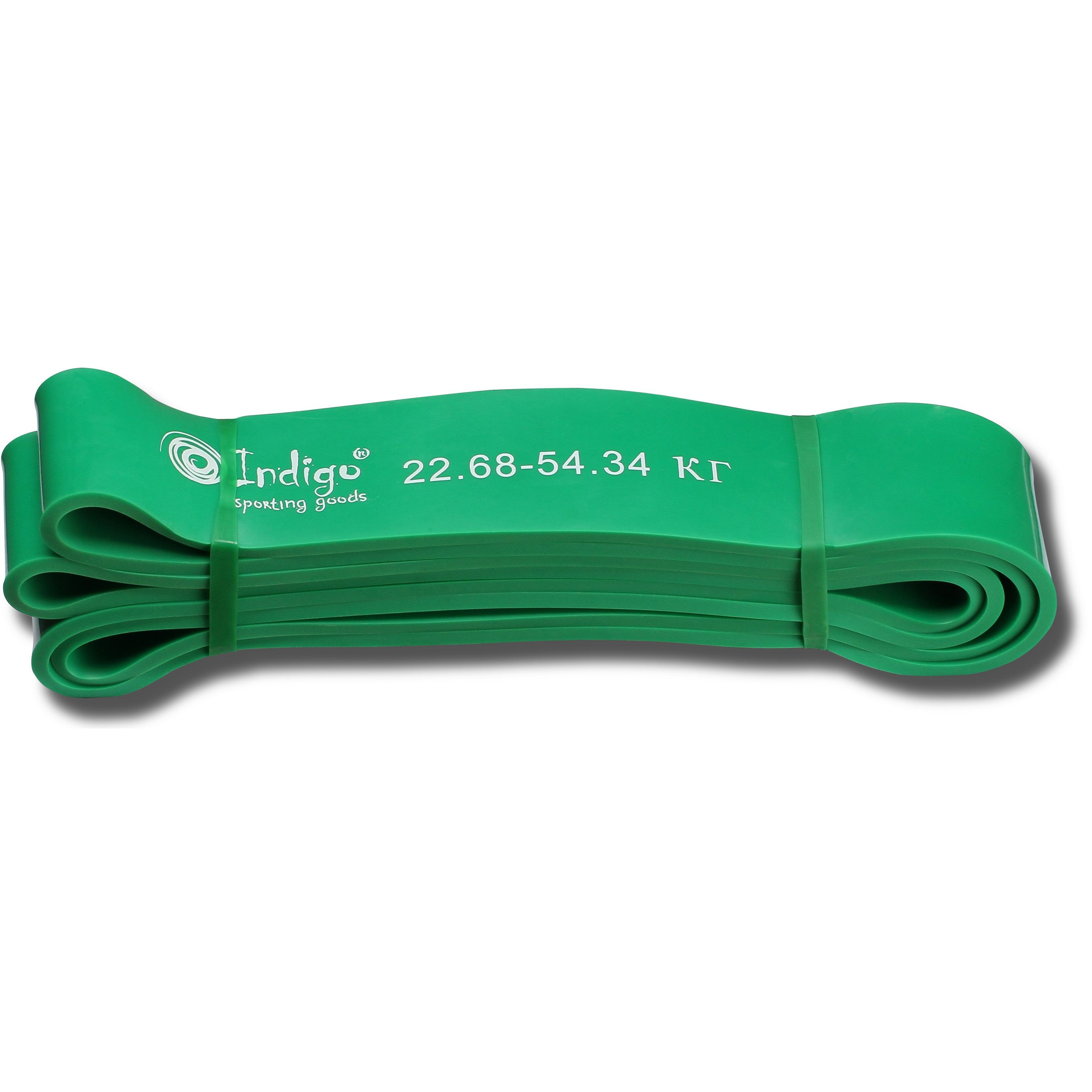 Banda Elástica de Látex INDIGO 208*4,4 cm 22-54 Kg Verde