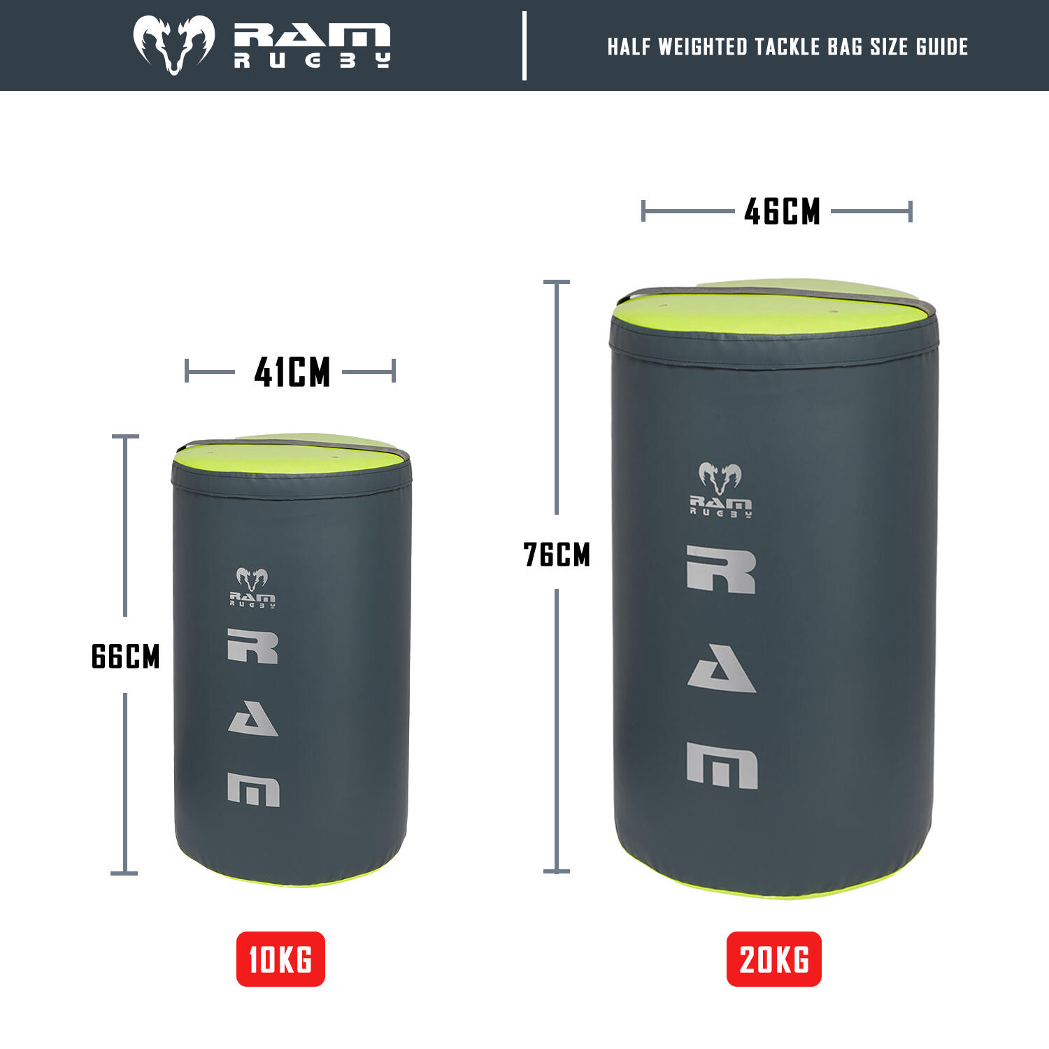 Ram Rugby - Weighted Half Tackle Bag - 10kg 3/6