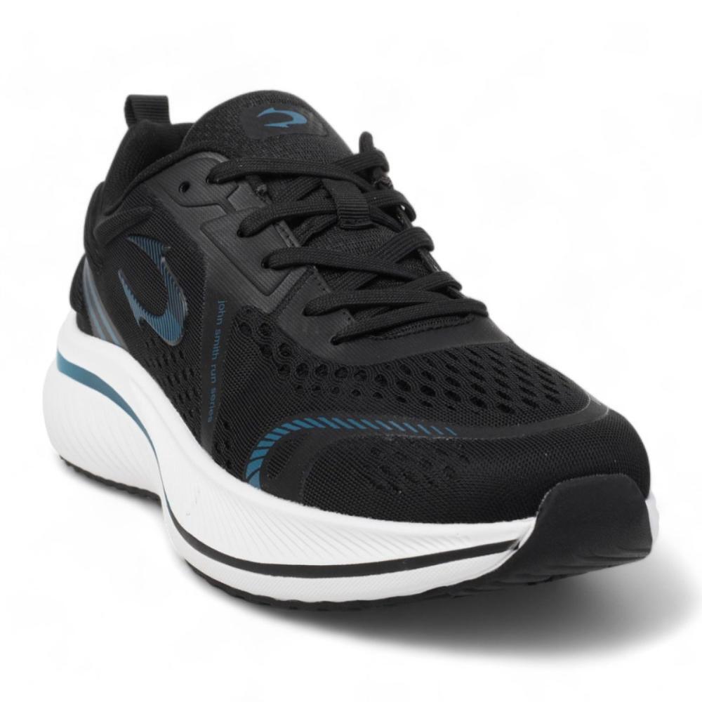 JOHN SMITH RILAS 25V. Preto/petróleo. Sapatilhas de corrida para homem. 3/4