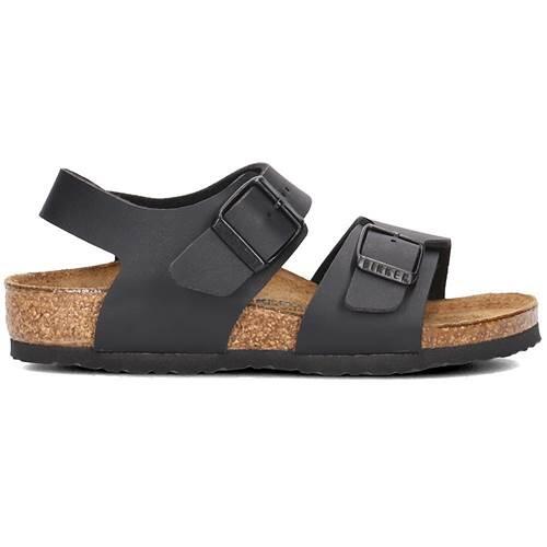 Sandali Pelle ScamosciataBambini Birkenstock New York Nero 5/5