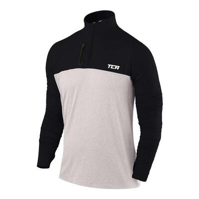 Heren fusion lange mouw half zip hardloopshirt