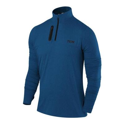 Heren fusion lange mouw half zip hardloopshirt