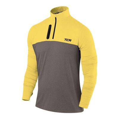 Heren fusion lange mouw half zip hardloopshirt