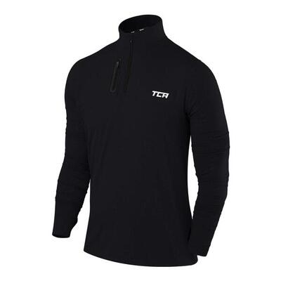 Heren fusion lange mouw half zip hardloopshirt