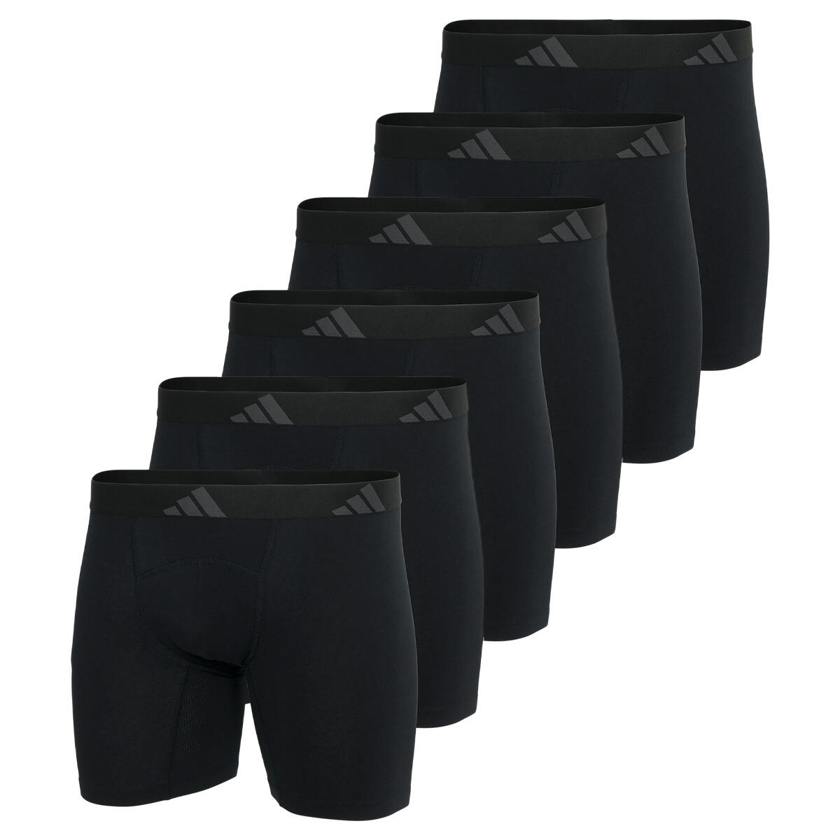 Adidas - Boxers Homme - Active Flex Cotton Ergonomic Lot De 6 - Caleçon - Noir - 42 M/l - Decathlon