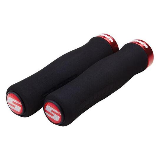 Manopole SRAM nero/rosso 12.8 cm.