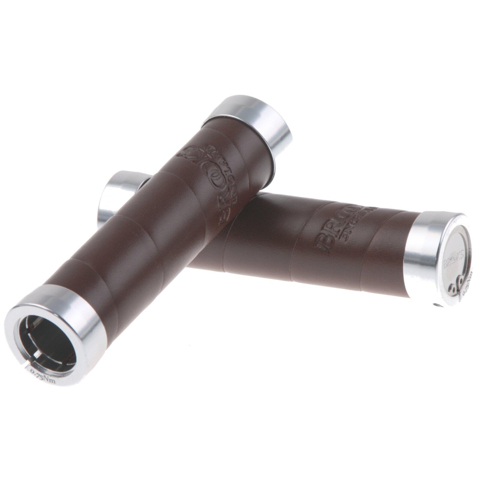 BROOKS Handvatten Slender Leather Grips 100Mm Bruin