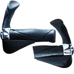 Paire de poignées MF2 Kraton / aluminium 130 + 87 mm - noir