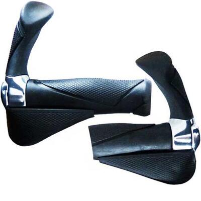 Ergonomisch handvat rst mf2 van kraton en aluminium - zwart