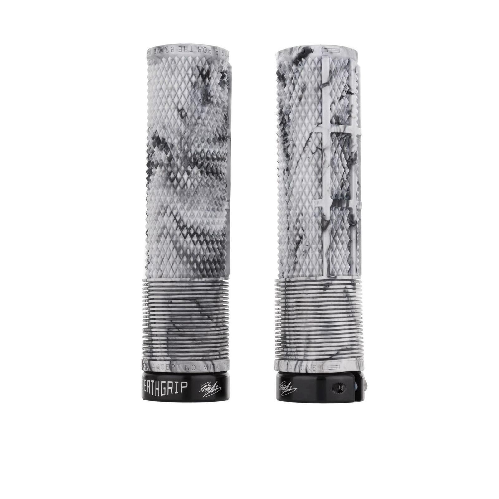DMR DMR Deathgrip Bike Handle Bar Grips Lock On - Thick Flangeless Snow Camo