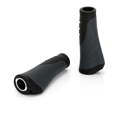 XLC Griffe Ergonomic GR-S04 135mm. schwarz/grau. m. Schraubensicher.