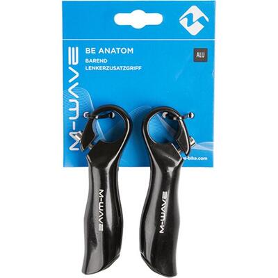 Messingschlager Lenkerzusatzgriff BE ANATOM, M-WAVE, Aluminium, schwarz