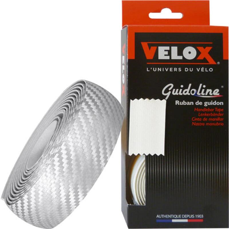 Ruban de guidon Velox Teckno look carbone 2,5x3,0mm 175cm blanc                   2 modèles disponibles 1600€     VELOX Ruban de guidon Velox Teckno look carbone 2,5x3,0mm 175cm blancVendu exclusivement en ligne   