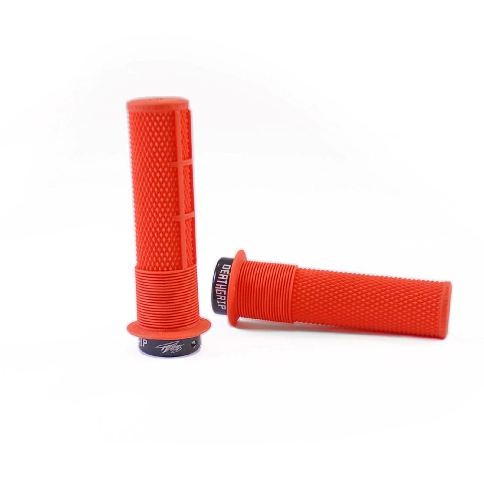 DMR DMR Deathgrip Bike Handle Bar Grips Lock On - Thin Tango Flanged