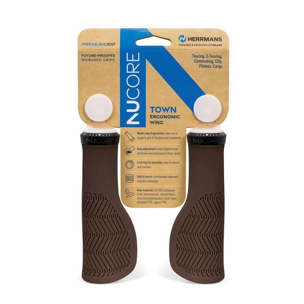 Herrmans Nucore Town Wave Bicycle Grips 130/130 mm