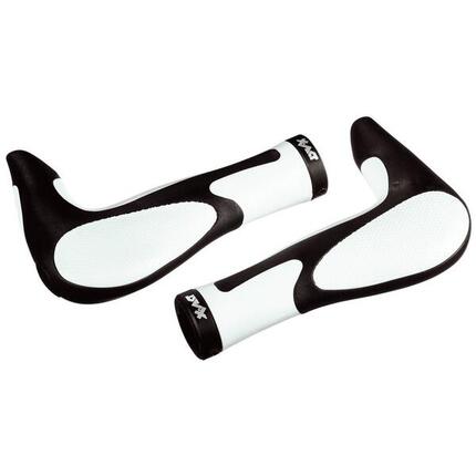 Ergotec MTB-Ergo-Griffe AKSB 09 schwarz/weiß, 138/138mm, Kraton/Gel
