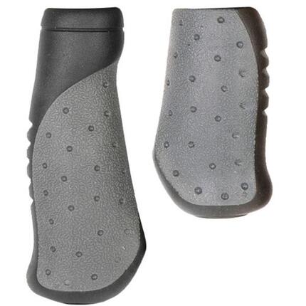 Handvatset Ergogel D2 135/92mm met gelvulling - zwart/grijs