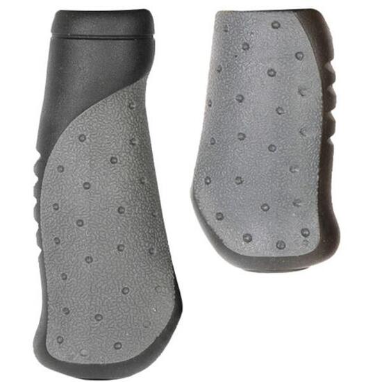Handvatset Ergogel D2 135/92mm met gelvulling - zwart/grijs