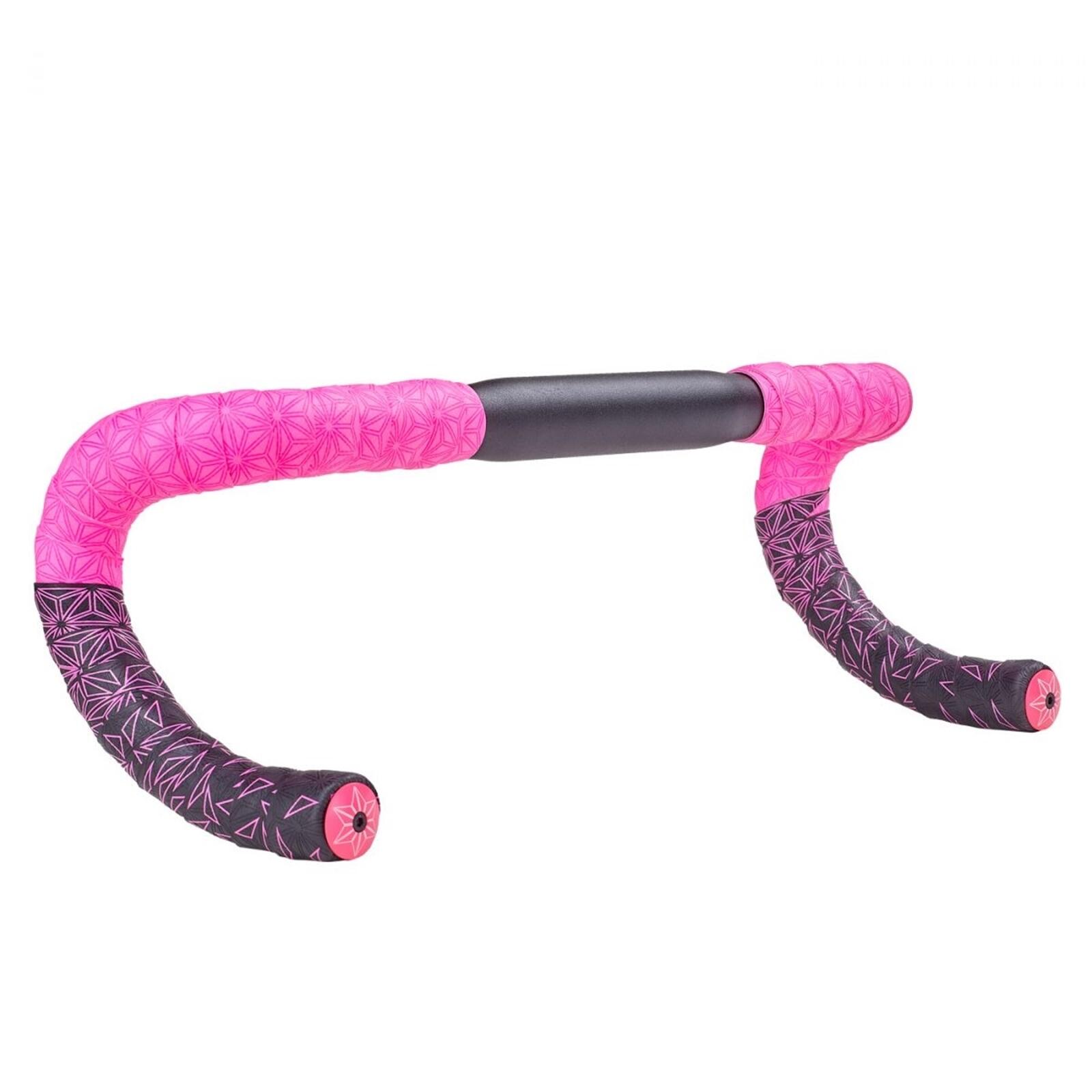 Supacaz Super Sticky Kush Star Fade, nastro manubrio nero/rosa 4/4