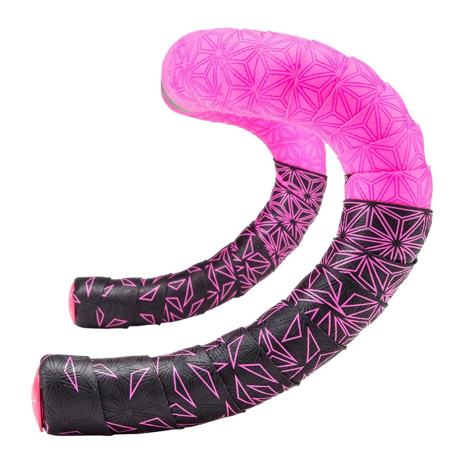 Supacaz Super Sticky Kush Star Fade, nastro manubrio nero/rosa 3/4