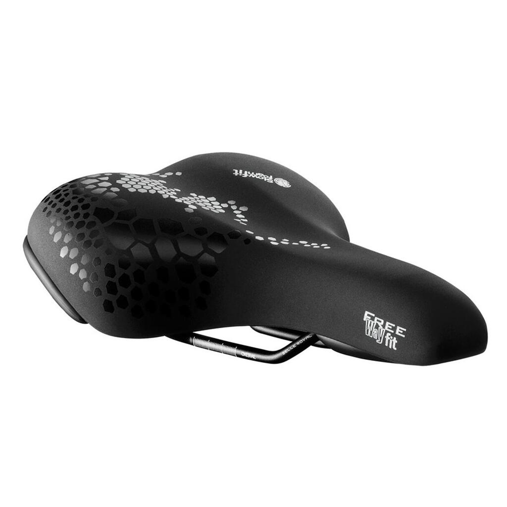 Saddle with shape memory and moderate lateral reinforcement Selle Royal Freeway