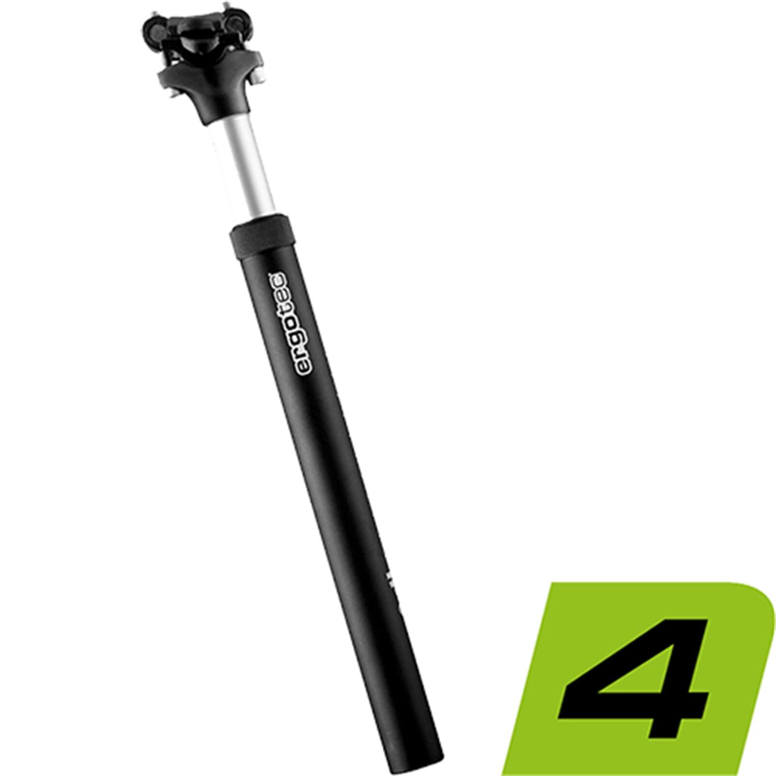 Ergotec - Tige De Selle À Suspension Télescopique Sp-5.0 Ø31,6 Mm / 350 Mm - Noire - Tige De Selle - Noir - 350 Mm - Decathlon