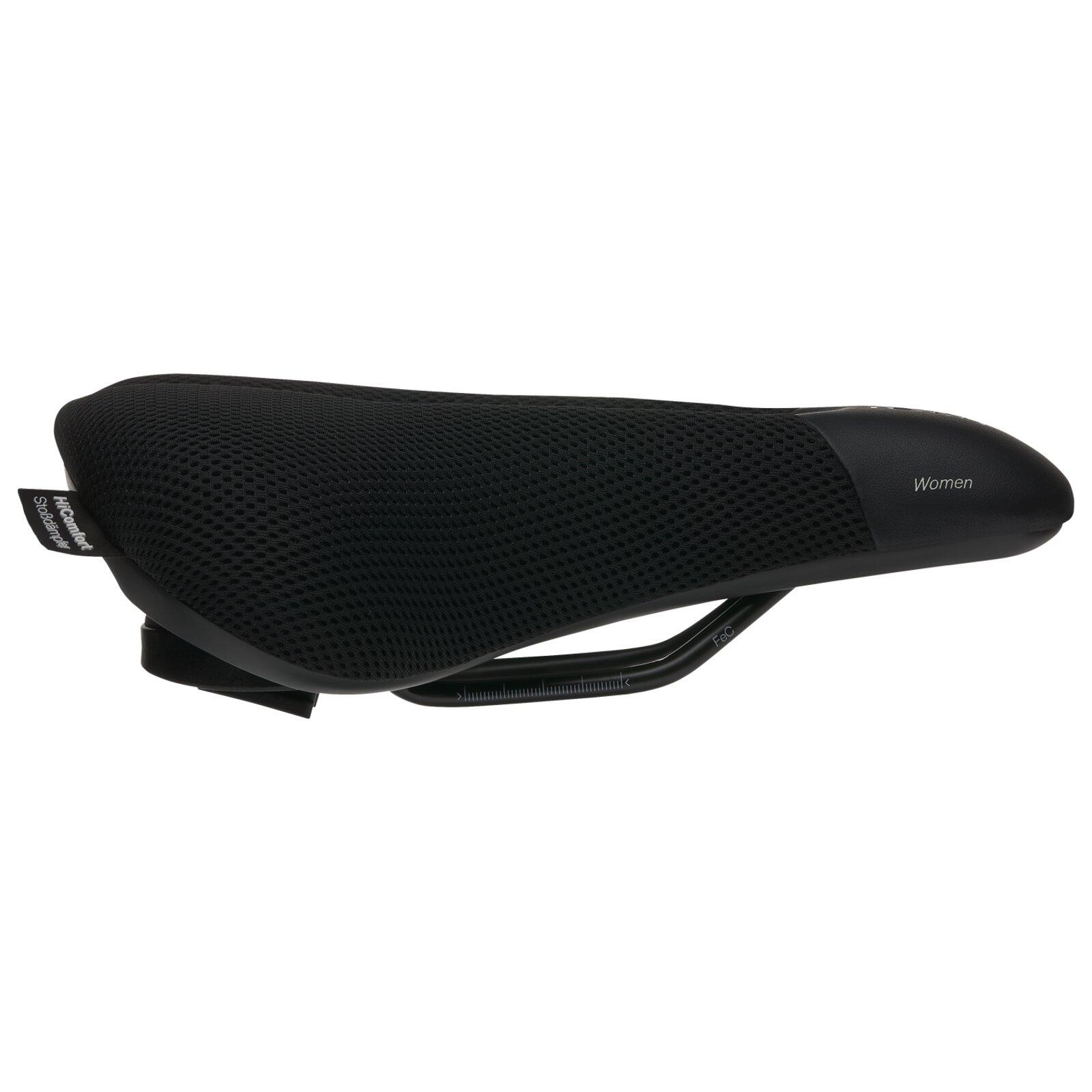 Terry Saddle Fisio Climavent Gel Ladies Black 3/4