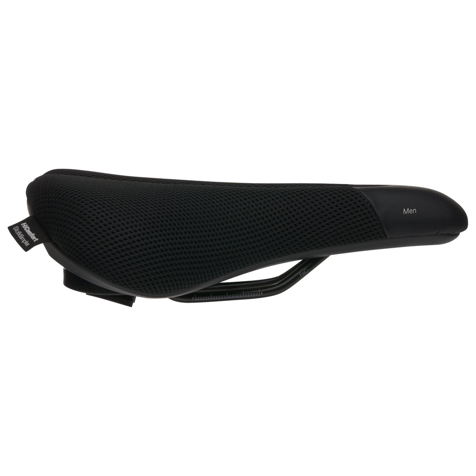 Selle Terry Fisio Climavent Gel pour homme, noire, largeur 9–12 cm. 3/4