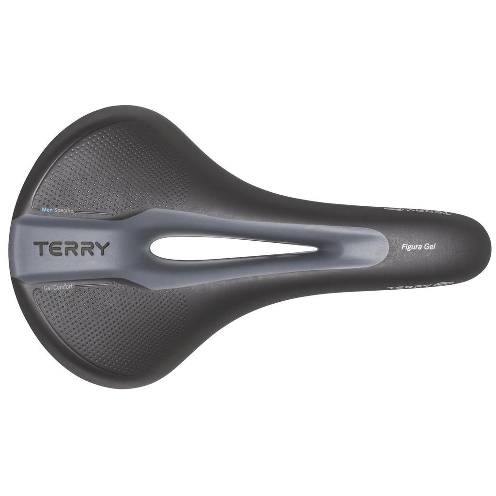 Terry Figura Max Gel Men's Saddle in Black for Ultimate Comfort