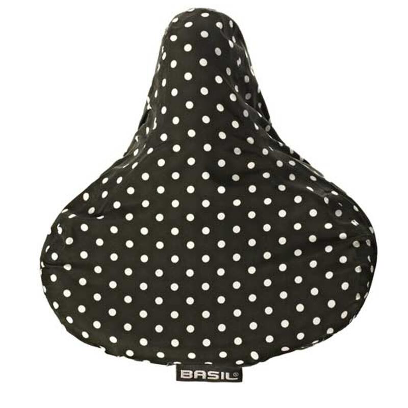 Basil Katharina - Housse de Selle Imperméable - Noire avec Points Blancs
