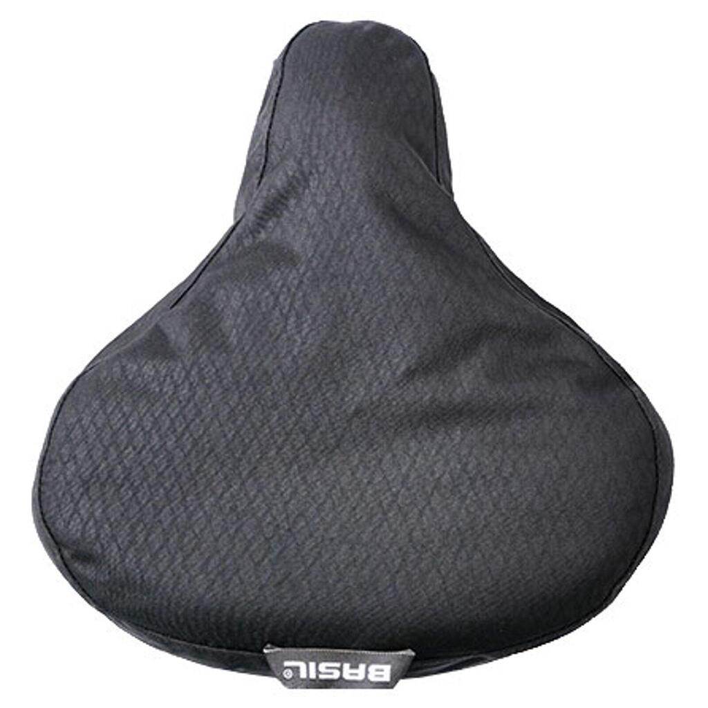 Basil Noir - Waterproof Saddle Cover with Snake Print - Black