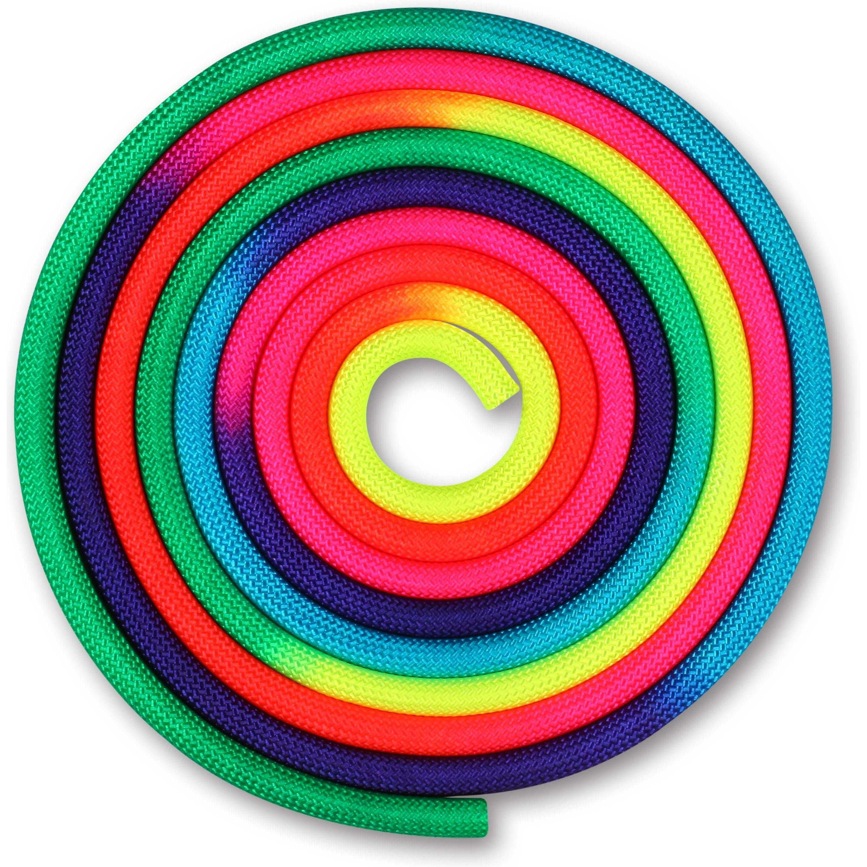 INDIGO SPORTS Cuerda para Gimnasia Rítmica Ponderada 165g INDIGO 3 m Arco Iris