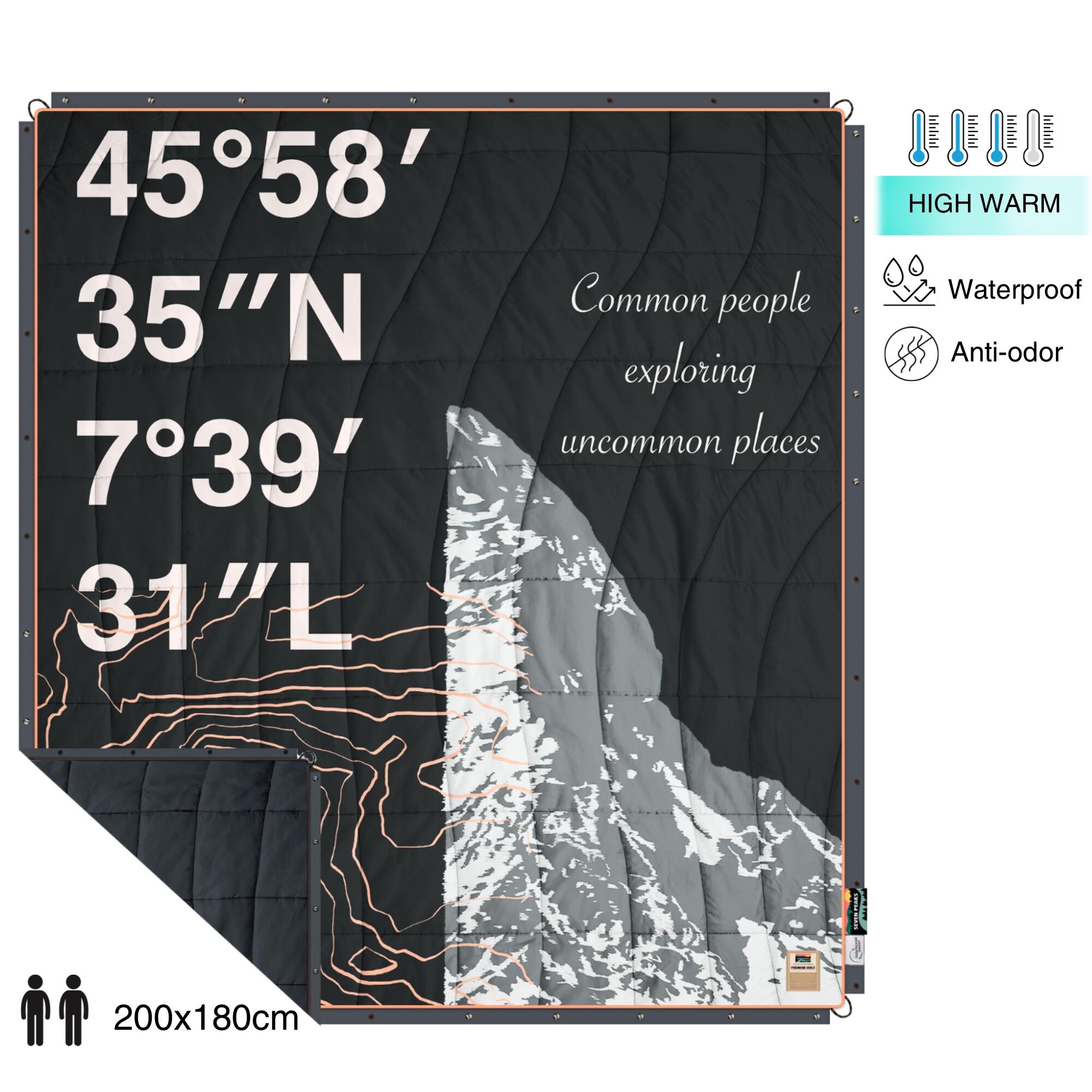 SEVEN PEAKS XL Outdoor-Bettdecke Seven Peaks Matterhorn 200x180cm