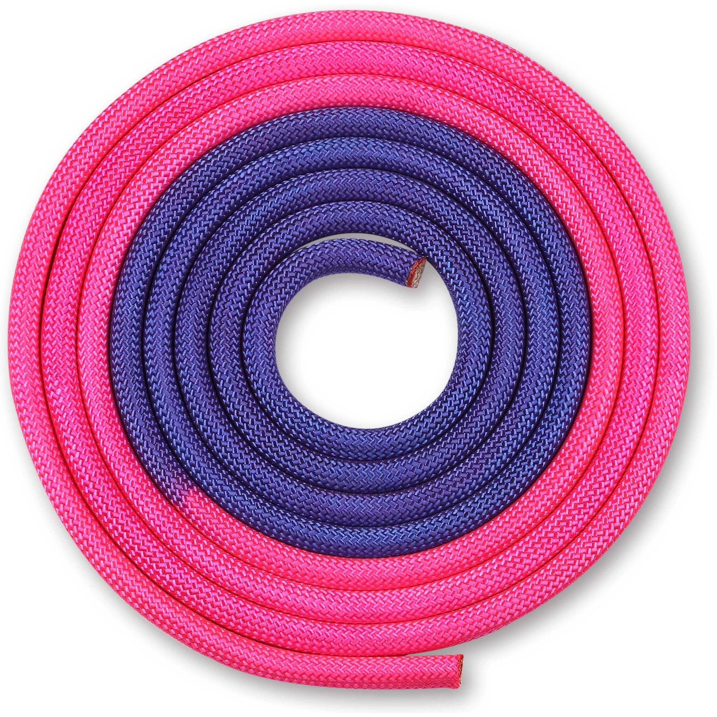 INDIGO SPORTS Cuerda para Gimnasia Rítmica Ponderada 165g INDIGO Bicolor 3 m Violeta-Rosa