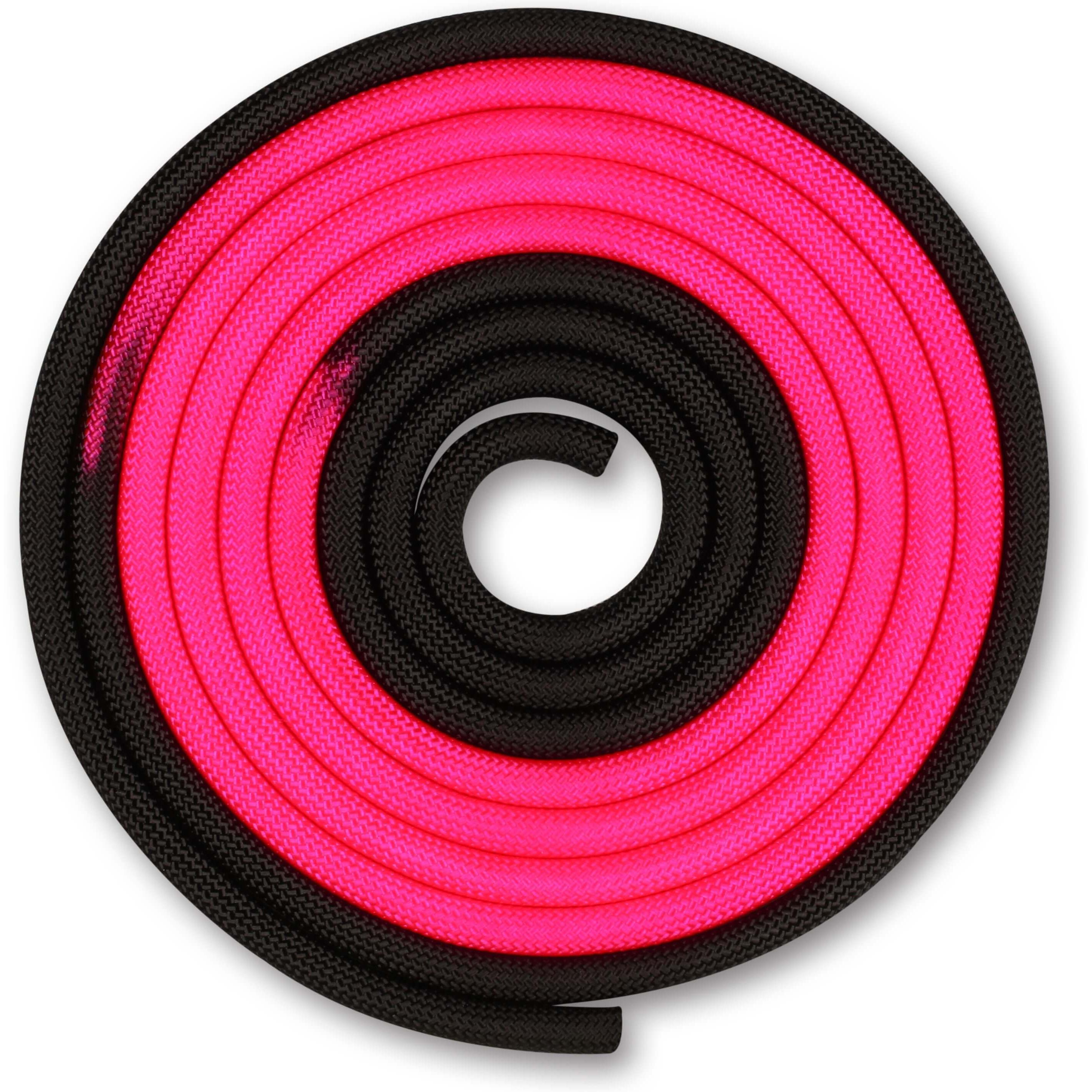 INDIGO SPORTS Cuerda para Gimnasia Rítmica Ponderada 165g INDIGO Bicolor 3 m Rosa-Negro