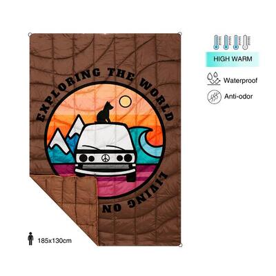 Camperdecke Seven Peaks Van Life Brown 185x130cm
