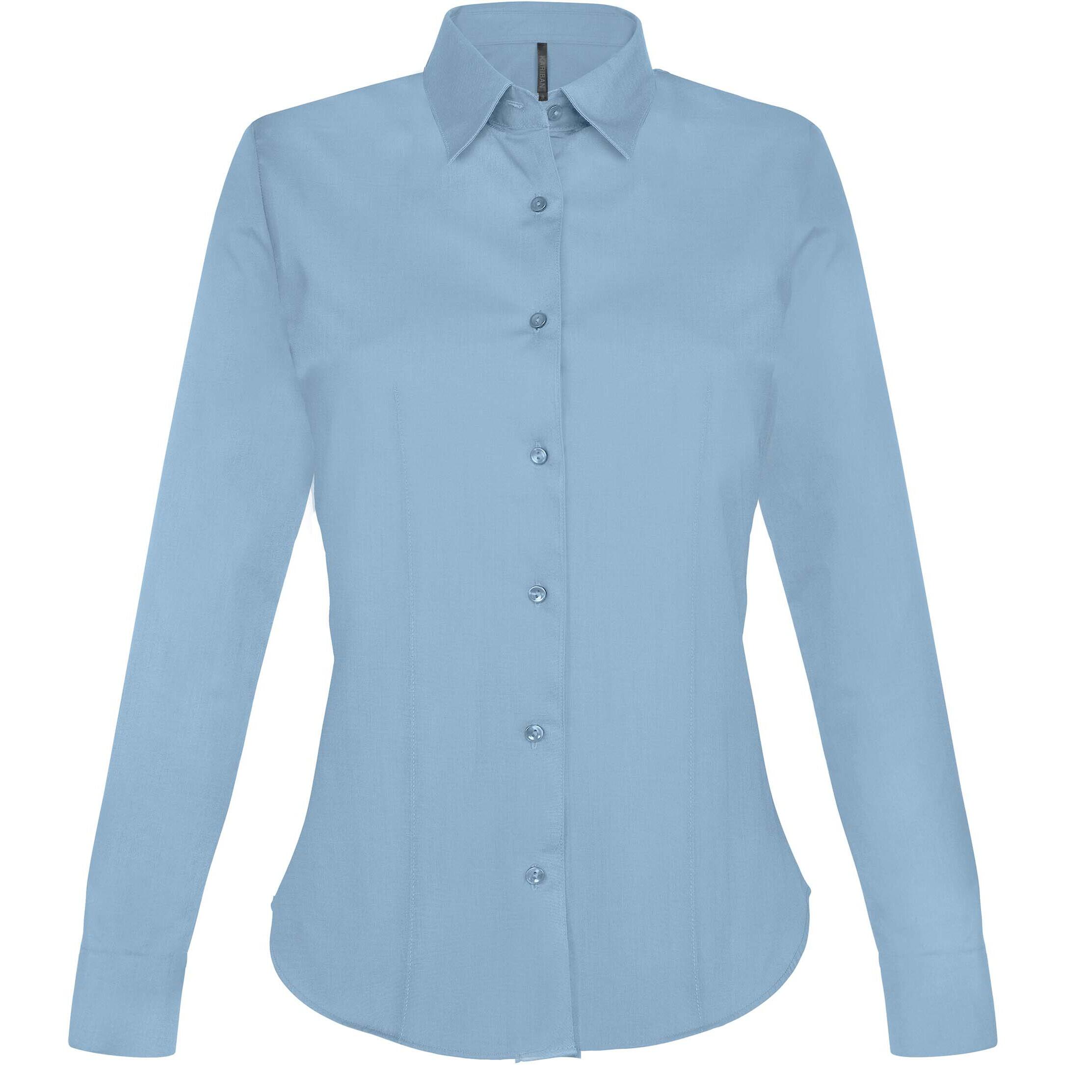 Tweedehands - Shirt vrouw lange mouwen katoen Kariban 5/6