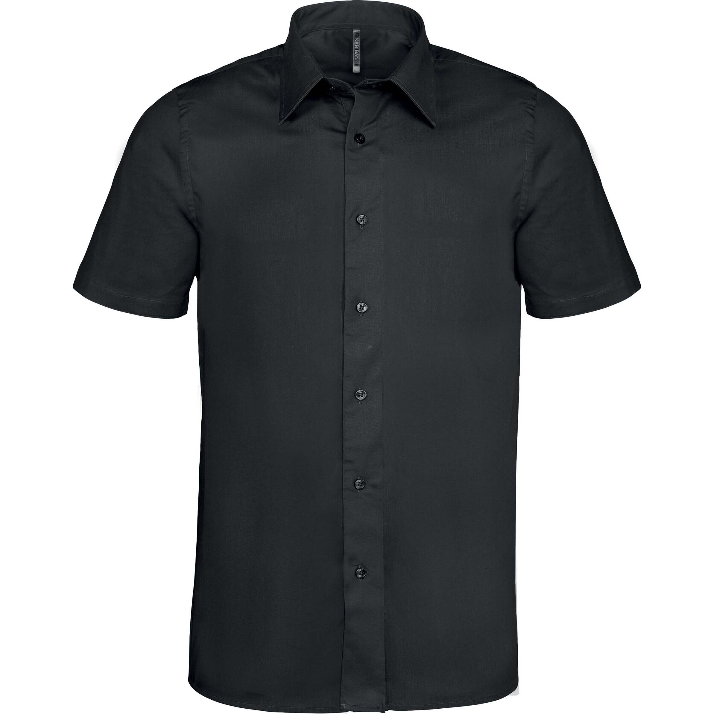 KARIBAN Camicia a maniche corte in cotone/elasthane Kariban