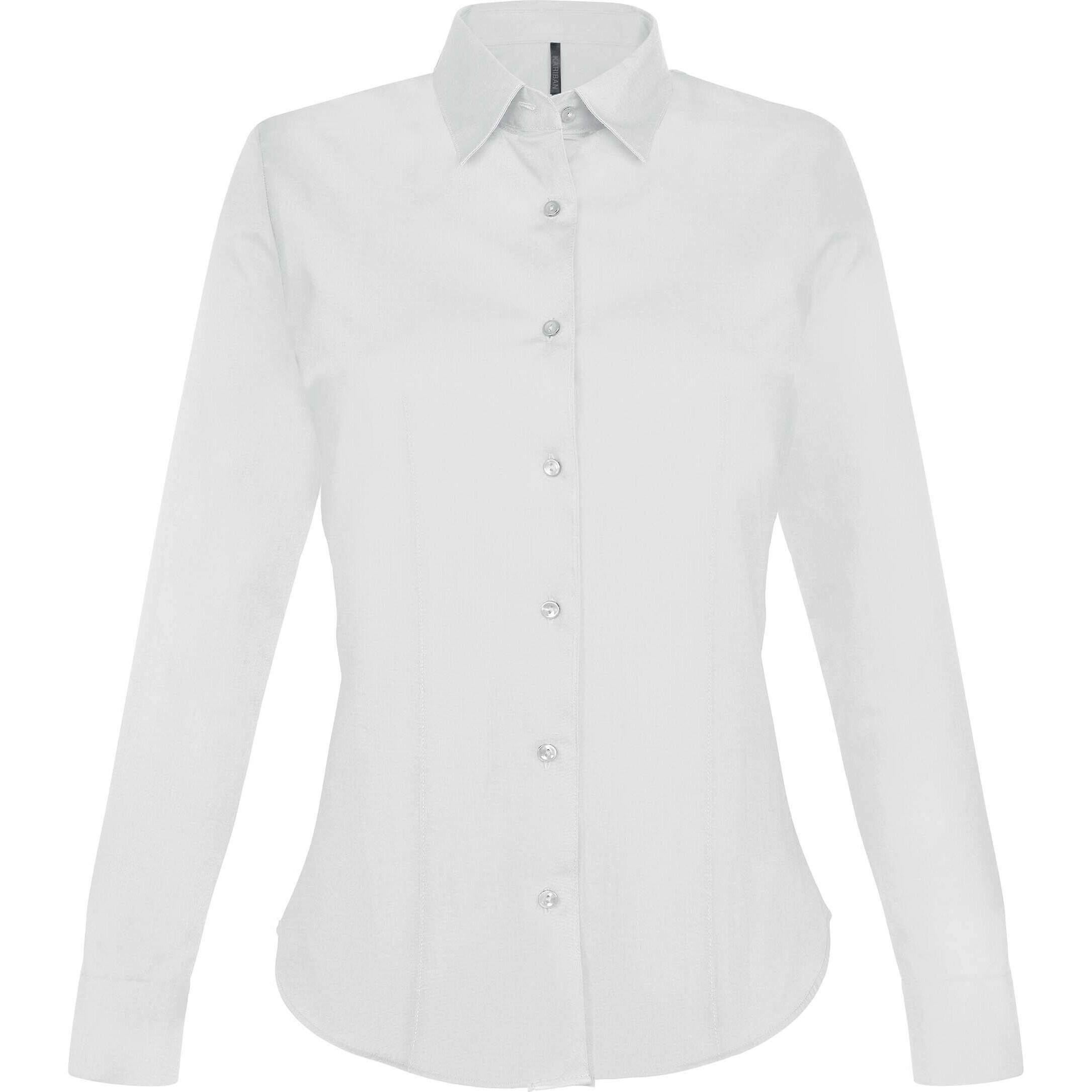 Tweedehands - Shirt vrouw lange mouwen katoen Kariban 1/6