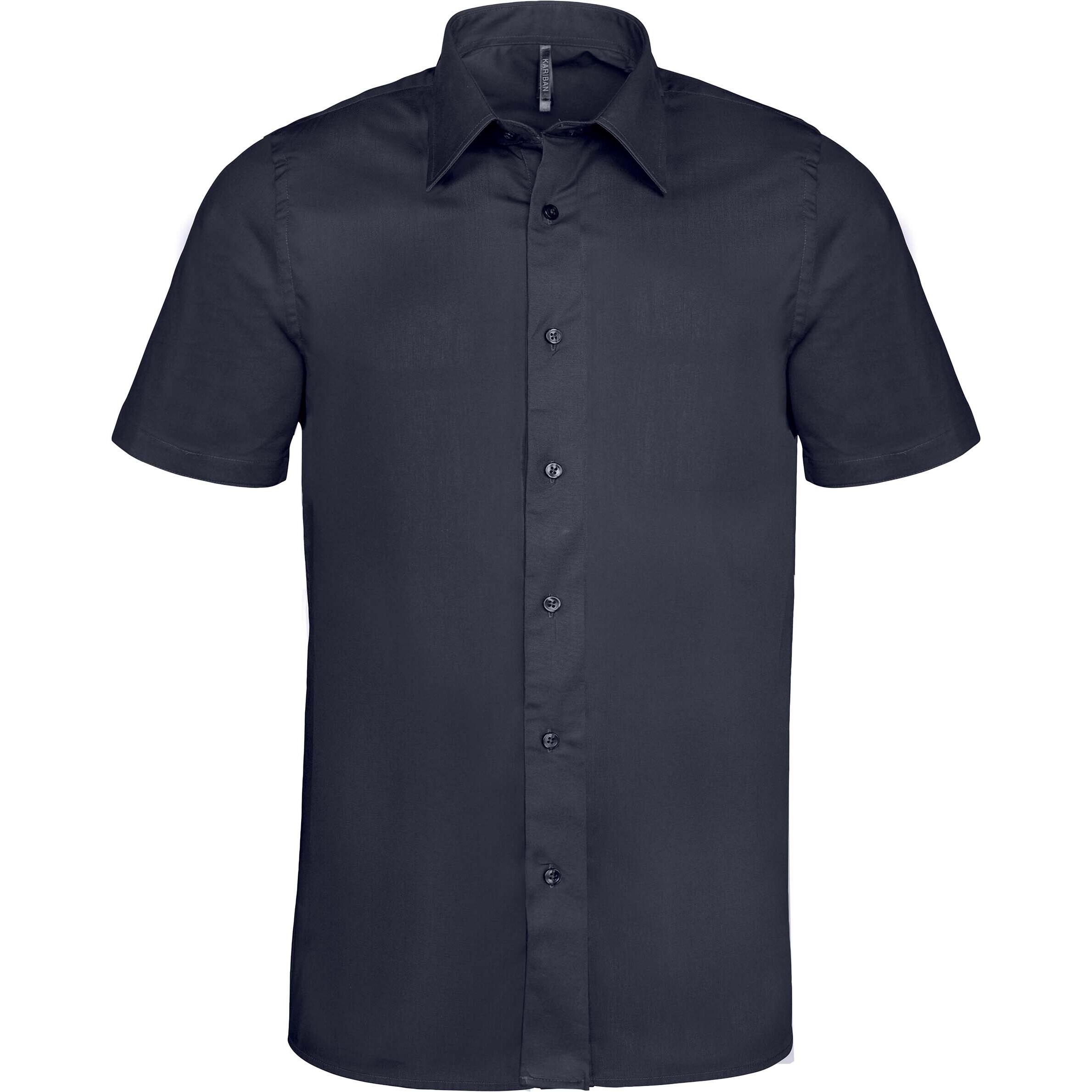 KARIBAN Camicia a maniche corte in cotone/elasthane Kariban