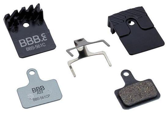 Coppia di pastiglie organiche BBB DiscStop Coolfin per Shimano Dura-Ace/Ultegra/
