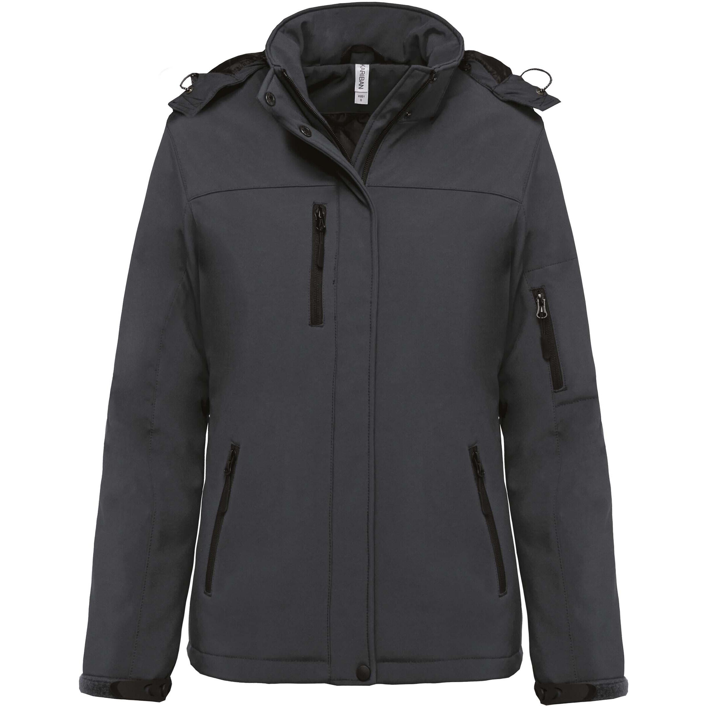 Kariban - Parka Femme Kariban Softshell Doublée Capuche - Blouson - Gris|noir - 36 Xs - Decathlon