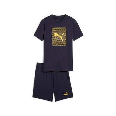 Puma ess logo lab t-shirt en shorts set b kind