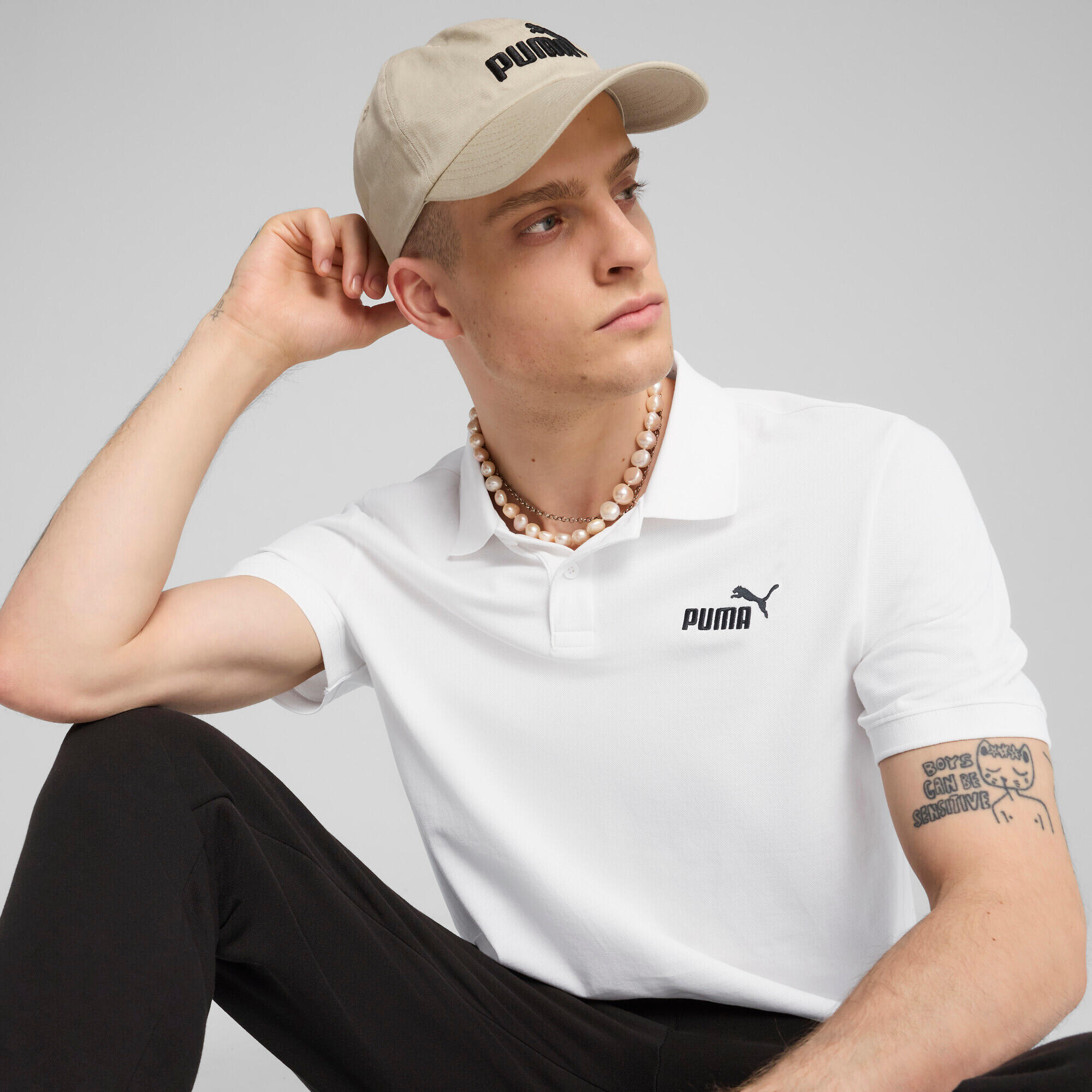 Polo de piqué Essentials con logo n.º 1 Hombre PUMA 7/8
