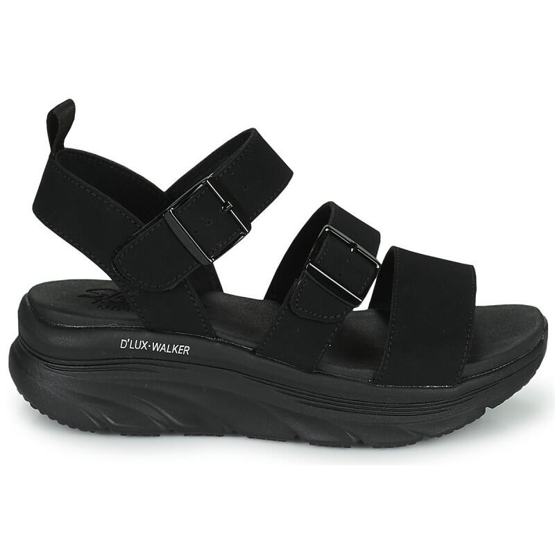 Sandalias Planas Mujer Skechers  Negro 1/6