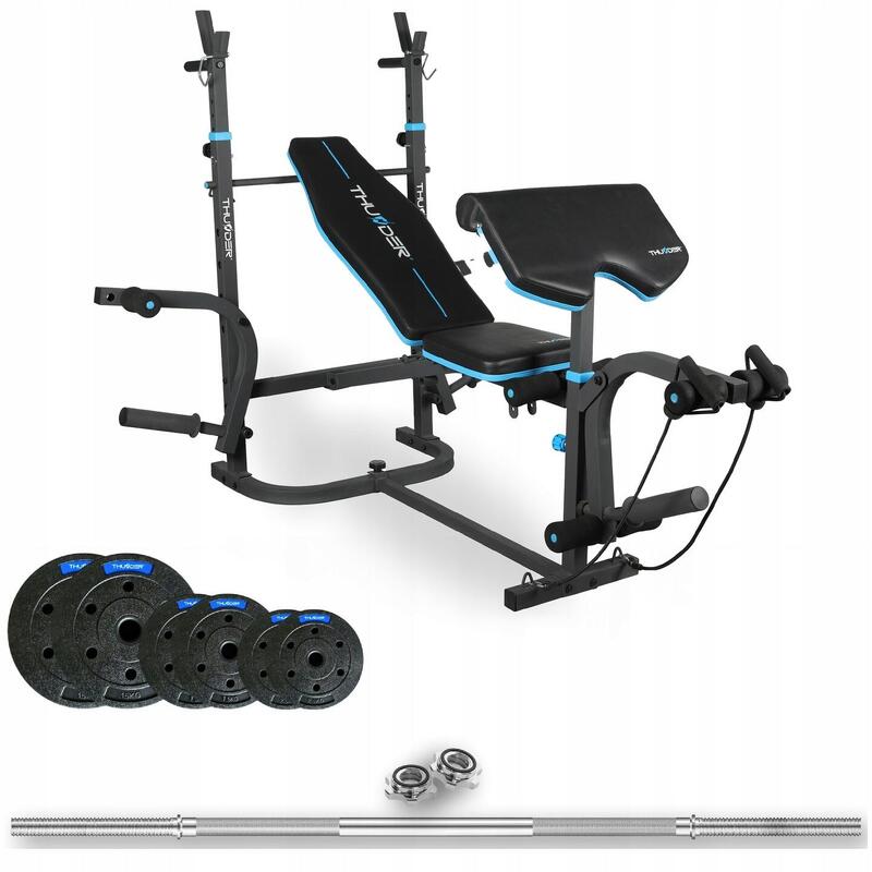 Zestaw kulturystyczny Thunder SET-VIGOR-B-05-50KG z ławką
