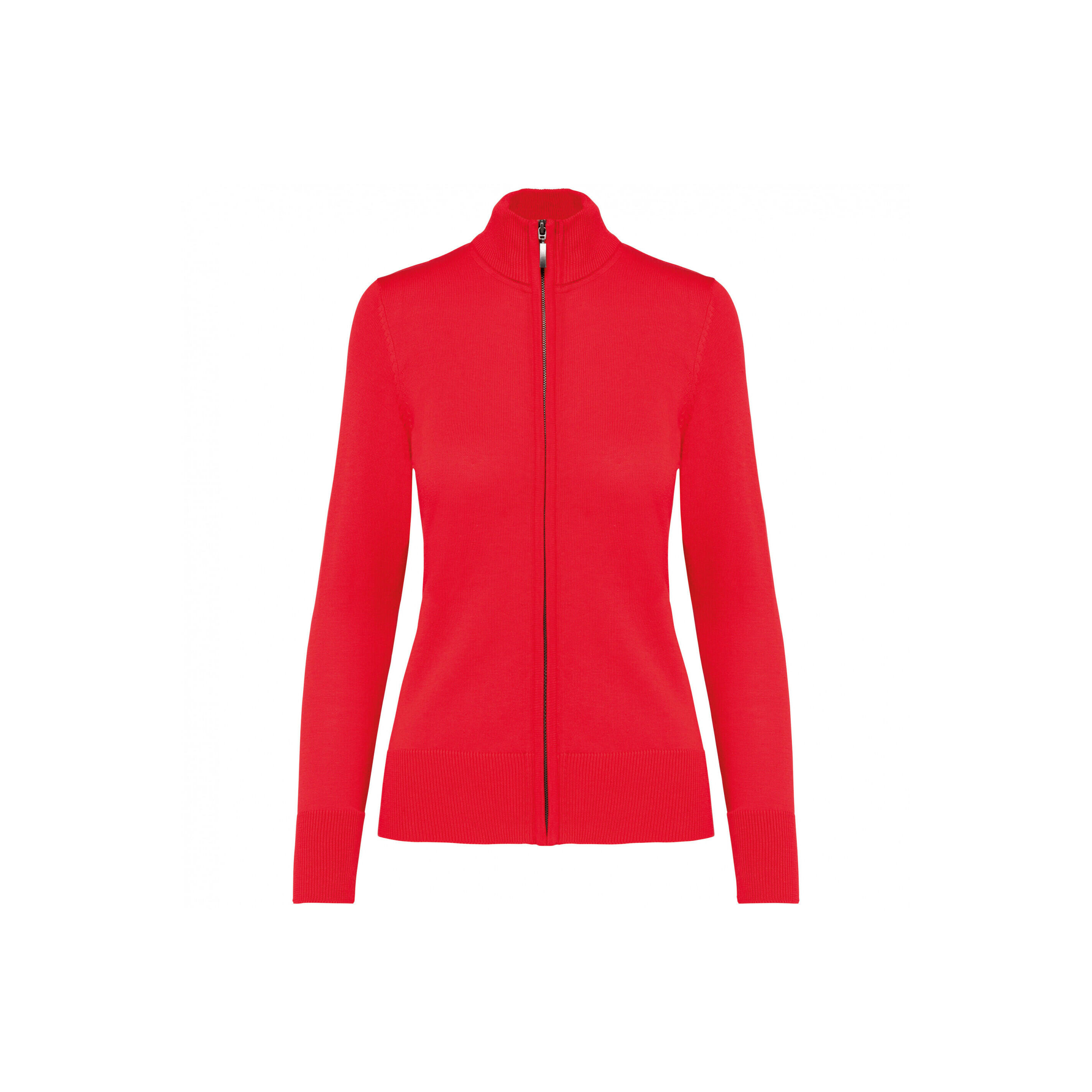 Kariban - Cardigan Zippé Femme Kariban - Gilet Manches Longues - Rouge - 56 3xl - Decathlon